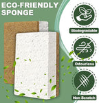 Aheroi Natural Dish Sponge, 18 Count FSC Certified Plant-Based Biodegradable Kitchen Sponges for Dishes, Compostable Eco Friendly Sponges, Organic Cleaning Sponge Dish Scrubber Products for Household