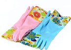 Household Gloves Latex-Free, 15" Long Cuff, Soft Lining, Adjustable Strap, Multi-Layer Protection, Flexible, Comfortable, Chemical-Resistant, Reusable for Cleaning, Dishwashing, 4 Pair Large