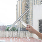 Ettori Shower Squeegee for Glass Door, Squeegee for Shower Glass Door, Bathroom, Window and Car Glass, 12 Inches with Clear Acrylic Handle