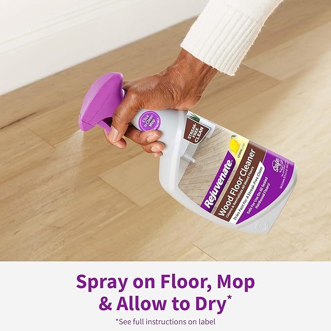 Rejuvenate Wood Floor Cleaner Refill, 1 Gallon, Cleans and Protects All Sealed Hardwood Floors and Dries Fast for a Streak-Free Clean, 2 Pack