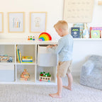 NaturalCozy 13x15x13 Kallax Storage Cubes Bins, 3 Pack | Cotton Rope Cube Storage Bin Woven Baskets for Organizing | Kallax Insert Storage Baskets for Shelves Organizer, Kids Toy, Closet Baby Nursery