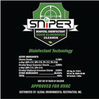 SNiPER Hospital Disinfectant, Odor Eliminator & All-Purpose Cleaner, 16 Ounce Spray, 4-Pack