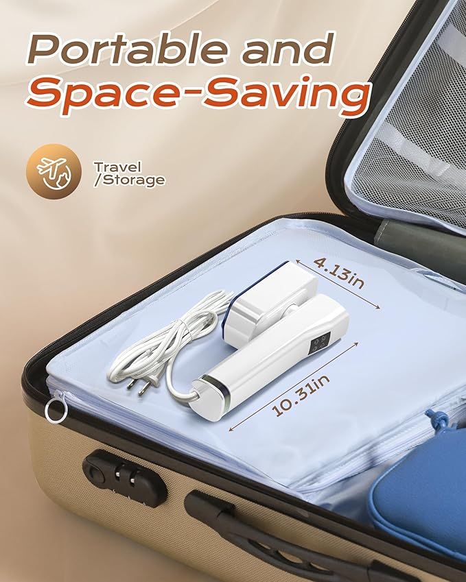 Steamer for Clothes, Portable Handheld Travel Steamer, Clothing Wrinkles Remover for Gament Steam, 1100W Powerful 2 In 1 Steamer&Iron, 100mL Water Tank Capacity, for 120V Home, Office, Travel