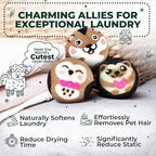 No More Dryer Sheets! Reusable Wool Dryer Balls XL 6-Pack - Reduces Static, Cuts Dry Time, & Softens Naturally