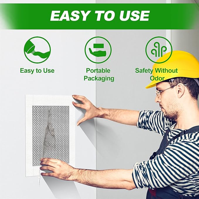 Drywall Repair Kit, 13 Piece Aluminum Wall Repair Patch Kit, 2/4/6/8 inch Aluminum Drywall Patch, Quick Fix Plaster