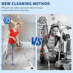 Electric Spin Scrubber, 9 in 1 Cordless Cleaning Brush with Type C USB Port, Charger, 3 Adjustable Speed, LED Display, Electric Scrubber for Cleaning Bathroom Tub Tile Floor (Fixed Head)