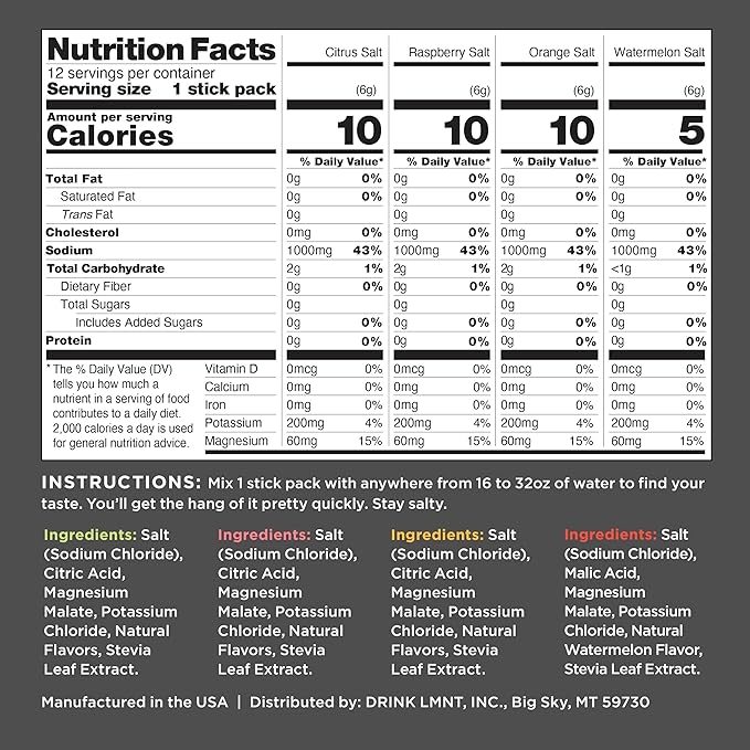 Drink LMNT Zero Sugar Electrolytes - Variety Pack | Drink Mix | 12-Count
