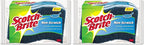 Scotch-Brite No Scratch Scrub Sponges, Blue, 4-1/2 x 2-1/2 x 7/10 in (Pack of 2)