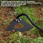 Hoe Garden Tool, 70 Inch Long Handle Hollow Hoe, Adjustable Manual Weeder Heavy Duty Garden Hoe for Weeding, Digging, Hoeing, Cutting and Loosing Soil