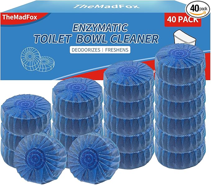Automatic Toilet Bowl Cleaner Tablets 40 Pack,Bathroom Toilet Tank Cleaner,Upgraded Long-Lasting Toilet Cleaner Tablets for Tank Bathroom Powerful Cleaning Easy to Use,Up to 20 Months Total