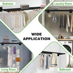 Closet Shelves Wall Mounted, 43 Inches Heavy Duty Closet Rod with Shelf Metal Utility Shelf for Wall, Closet, Laundry Room