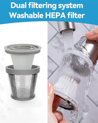 Brigii Mini Handheld Vacuum Cordless, 3 in 1-Car Vacuum & Air Duster & Hand Pump, 3 Kinds of Crevice Nozzles for Small Spaces, Crevices, Portable Rechargeable Cleaner-M1