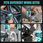 Cordless Impact Wrench Impact Driver Kit 1/2 Impact Gun 21V Brushless High Speed Torque 445 Ft-lbs Impact Drill, Electric Socket Wrenches 4.0Ah Battery Powered Half Inch Craftsman Power Tool Set