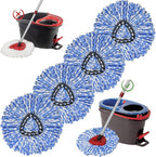 4 Pack Spin Mop Replacement Heads, Microfiber Mop Refills Compatible with Ocedar Mop Heads Replacements 2 Tank System, Replace Head Safe for Cleaning All Hard-surfaced Floors