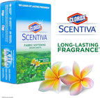 Clorox Scentiva Fabric Softening Dryer Sheets - Fabric Sheets in Fresh Brazilian Blossoms Scent - Laundry Dryer Sheets for Fresh & Clean Clothes - Fabric Softener Sheets, Dryer Sheet, 105 Count