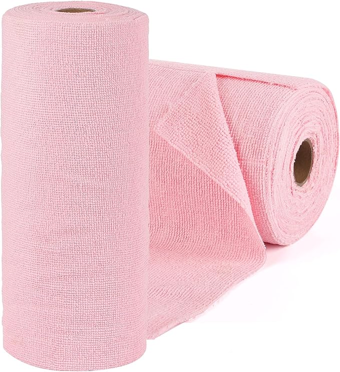 Tecbeauty Microfiber Cleaning Cloth Roll -100 Sheet Microfiber Towels for Car Drying, Housekeeping Supplies, Ultra Absorbent Dish Rags 12x12 inch, Reusable