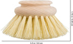 REDECKER Tampico Fiber Replacement Head Made with Untreated Beechwood, 2-Inches - Natural Dish Brush Replacement Head - Redecker Dish Brush Replacement Head - Wood Dish Brush