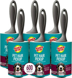 Scotch-Brite Pet Hair Pickup Extra Sticky Lint Roller, Designed for Removing Fur + Fluff on Couches, Clothes, Dog and Cat Beds, & More, 6 Pack, 600 Easy-Tear Adhesive Sheets Total