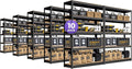 HOMEDANT House 48" Wide Boltless Heavy Duty Garage Storage Shelving Adjustable 5-Tier Metal Shelves Laminated Organization Shelf Industrial Utility Rack for Pantry Warehouse Office Store 10Pack
