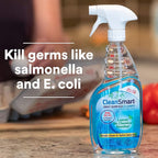 CleanSmart Daily Surface Cleaner and Pet-Safe Disinfectant, Kills 99.9% of Viruses, Bacteria, 23 ounce Bottle (Pack of 2)