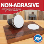 5" Non-Scratch Polishing Pad Hook & Loop Non-Woven Discs, Non-Abrasive Finishing Pads, Buff & Polish Finished Surfaces, Wood Oil & Wax Application, Orbital Sander Polishing Pad - 10 Pack (White)