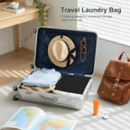 Large Mesh Laundry Bag for Travel: 2 Pack 23 x 34 Inches Heavy Duty Hamper Liner Bags - Washable Laundry Drawstring Bag for College, Dorm, Family and Apartment Dwellers, Black