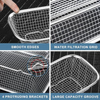 Utensil Drying Rack, 2 Pack Stainless Steel Utensils Holder Dishwasher Silverware Basket, Compact Dish Rack Chopsticks Spoons, Forks, Knifes Drainer Basket Organizer for Kitchen Counter