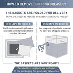 NaturalCozy 13x15x13 Kallax Storage Cubes Bins, 3 Pack | Cotton Rope Cube Storage Bin Woven Baskets for Organizing | Kallax Insert Storage Baskets for Shelves Organizer, Kids Toy, Closet Baby Nursery