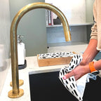 Reusable Paper Towels - 10 Pack - Roll of Washable Cotton Cloth Paper Towels - Paperless Reusable Napkins Cloth Washable - Absorbent + Long Lasting - Zero Waste Products - (Brushstrokes)