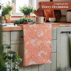 Maison d' Hermine Kitchen Towels Set of 3 100% Cotton 27.50" x 20" Reusable Cloth Tea Dish Towels Absorbent with Hanging Loop for Kitchen, Home, Dining, Cocktail Parties (Harvest Festival)