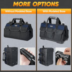 TICONN Heavy Duty Tool Bag with Multi-Pockets, Portable Tool Box Organizer Storage Bag, with Adjustable Shoulder Strap and Ergonomic Handle (Blue, 16" Standard Base)