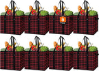 WISELIFE Reusable Grocery Bags 8 Pack,Large Grocery Tote Bag Water Resistant Shopping Bags Foldable Grocery Bag for Clothes,Shoes and Picnic,Red