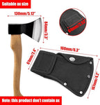 Axe Blade Cover Sheath 6.1''x4.1'' for 1-1/4lb Axe, Hatchet Head Holster with Double Snap Closure, Protective Nylon Case for Outdoor Hiking Work Camping Blade Protection, Fits Small Axes