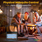 BUGGOFF Black Modern Indoor Electric Bug Zapper, 800 SQFT Coverage, 3500 Volts of Stunning Power, 20 Watts, Kills Mosquitos Gnats, Flys & More. 5 Year Warranty, X2 Free Replacment Bulb (4 Pack)