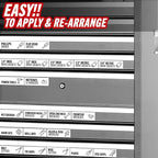 Toolbox Organization Magnetic Labels-80 Large Tool Chest Organizer Labels-Strong Magnets-Fits All Brands of Steel Tool Box Drawers(White 3.125x1.0 in)