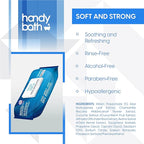 Handybath Adult Washcloths Scented, Extra Large Cleaning Wipes with Aloe Vera & Chamomile, 64 Wipes - Senior Care, Outdoor Activities, Travel Essentials