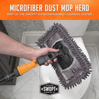 SWOPT 12” Microfiber Dust Mop Head w/Refill — Cleaning Head Interchangeable w/All SWOPT Cleaning Products for Efficient Cleaning & Storage — Mop Provides Lint-Free Cleaning for Wood, Laminate, Tile