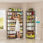 SINGAYE Shelf Closet Wire Shelving：Adjustable Metal Unit for Laundry Room Organization Bathroom Kitchen Home Storage with Wheels Pantry Rack Shelves