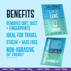 Powered by Nano Magic Lens Wipes for Eyeglasses, Screen Cleaning Wipes 210 Pack | Optical-Grade Pre-Moistened Nonabrasive Wipes | for Coated Eyeglasses, Sunglasses, Goggles, Optics