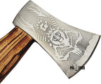 Splitting Axe Camping Chopping Hatchet Viking Tomahawk Battle Hunting Outdoor Solid Wood Handle 9912