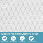 Polecasa 3Pcs Premium 125g Diamond Mesh Laundry Bags, 3 Pack Durable Laundry Wash Bags with Sturdy Zipper for Delicates (1 Large, 1 Medium, 1 Small)