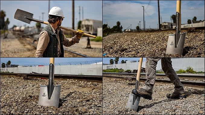 IDEALSPATEN - Made in Germany Since 1899 - Berliner Long Spade - Professional Digging Spade, Outperforms Shovels Tool 6lb - 51.3 in (Berliner)#IS130