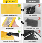 TICONN Tool Pouch, 1680D Oxford Small Tool Bag, Tool Pouches with Zipper, Clear Utility Bag Zipper Pouch for Tool Organizers and Storage (9PK Combo)