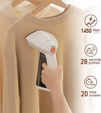 Osner Handheld Garment Steamer for clothes, 1450W Quick Heat Auto-trigger, Compact Travel Steamer, Clothes Steamer, Fabric Wrinkle Remover with Lint Brush Steam Nozzle (Black)