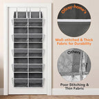 2 Pack Over the Door Organizer 5 Tiers, Extra Large Behind Door Storage of 10 Compartments, 80 lbs Weight Capacity Over Door Organizer, Door Hanging Organizer for Closet, Diaper Organizer,Room storage