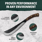 Condor Tool & Knife Survival Machete with Walnut Handle