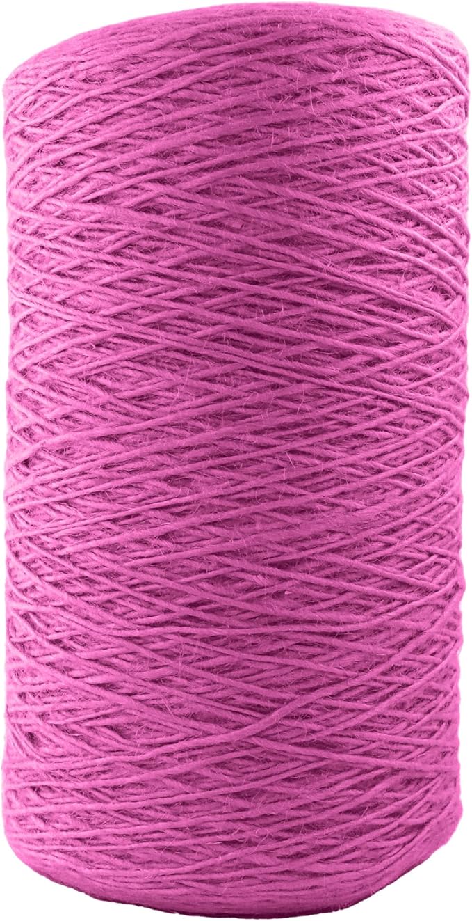 1mm x 2000 Feet Pink Jute Rope, Twine for Gardening Tomato Climbing Plant Tie Floristry Crafts Gift Wrapping Packing Decor