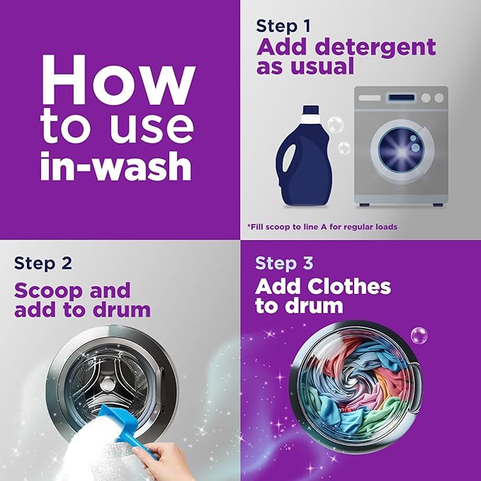 OxiClean Triple Action Odor Blasters Odor and Stain Remover Powder, Use with Detergent, Eliminates Tough Odors and Removes Stains, Color Safe and Chlorine Free, 4 lbs