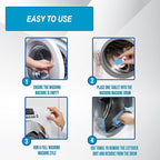 Air Jungles Washing Machine Cleaner Tablets 24 Count, Lemon Scent, Deep Cleaning, Dirt Remover, Clean Laundry Washer Drum and Tub, Compatible with Front and Top Load Washer, 12 Month Supply