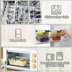 [8-Pack,30 oz]Glass Meal Prep Containers,Glass Food Storage Containers,Airtight lunch Containers with Lids, Microwave, Oven, Freezer and Dishwasher